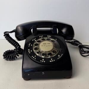 Vintage 1960 Western Electric C/D 500 Bell System Black Rotary Phone G1 Handset
